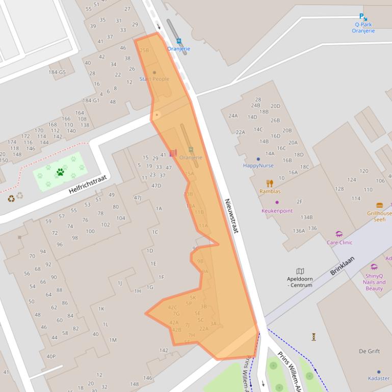 Kaart van postcodegebied 7311HX.