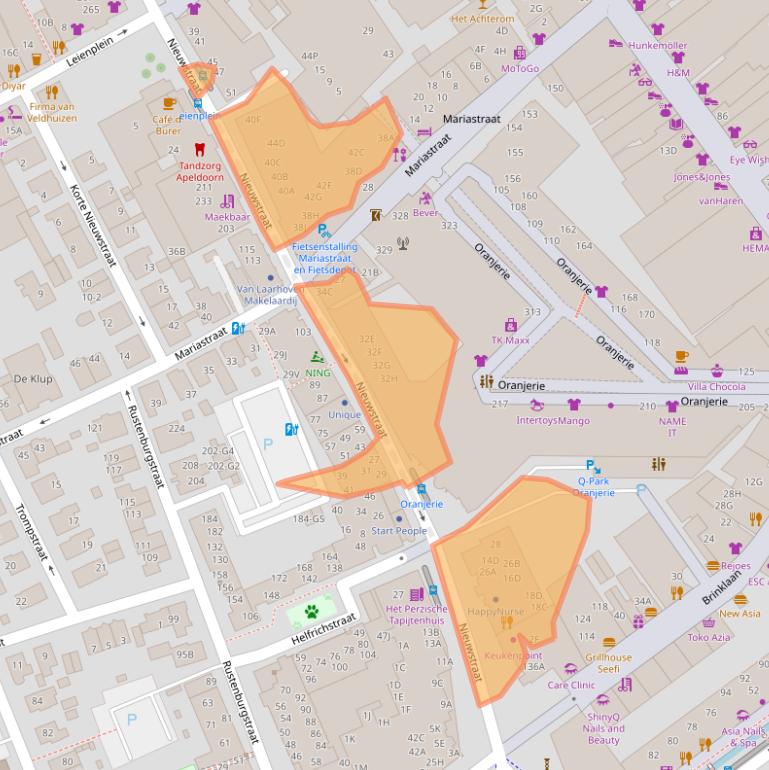 Kaart van postcodegebied 7311HZ.