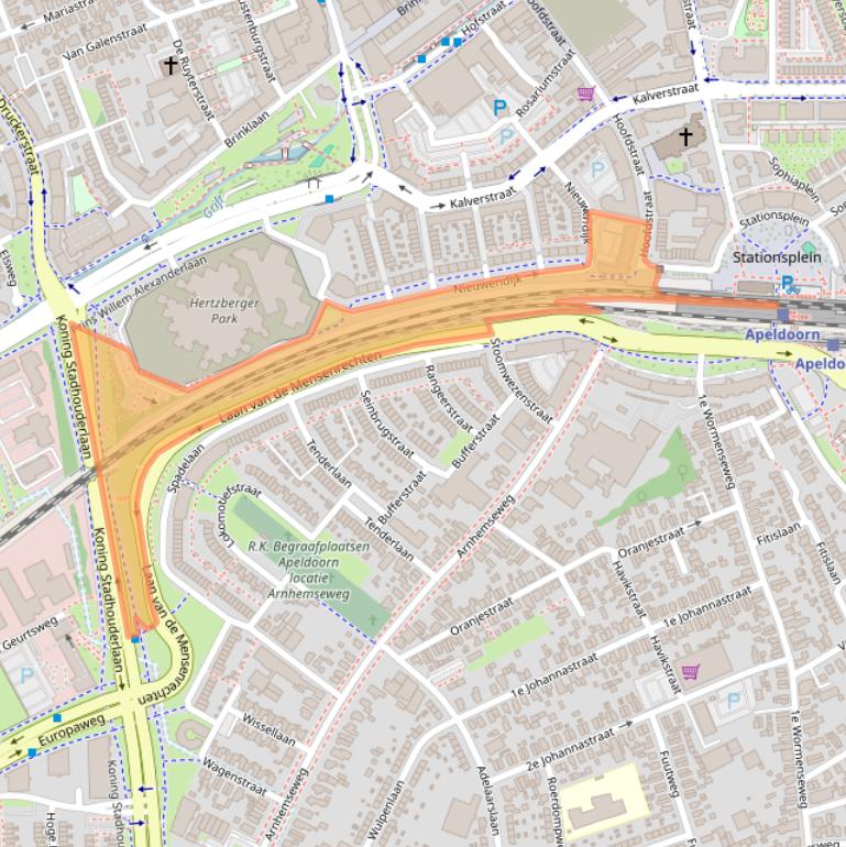Kaart van postcodegebied 7311JS.