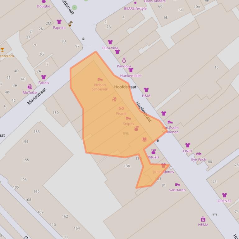 Kaart van postcodegebied 7311JX.