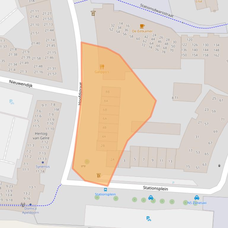 Kaart van postcodegebied 7311KA.