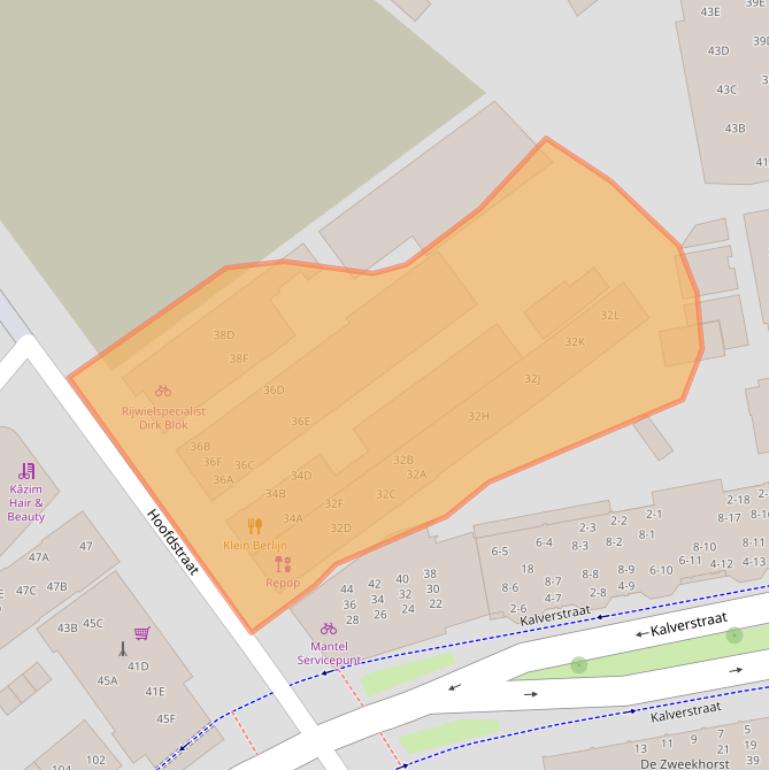 Kaart van postcodegebied 7311KC.