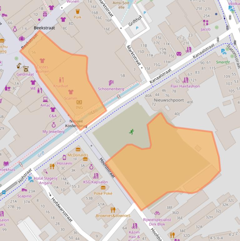 Kaart van postcodegebied 7311KD.