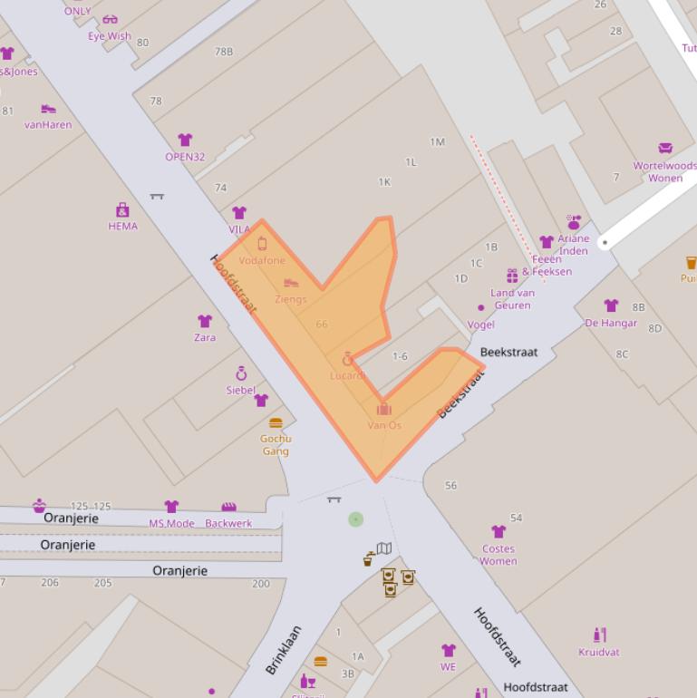 Kaart van postcodegebied 7311KE.