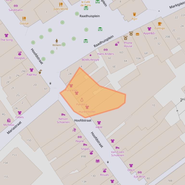 Kaart van postcodegebied 7311KH.