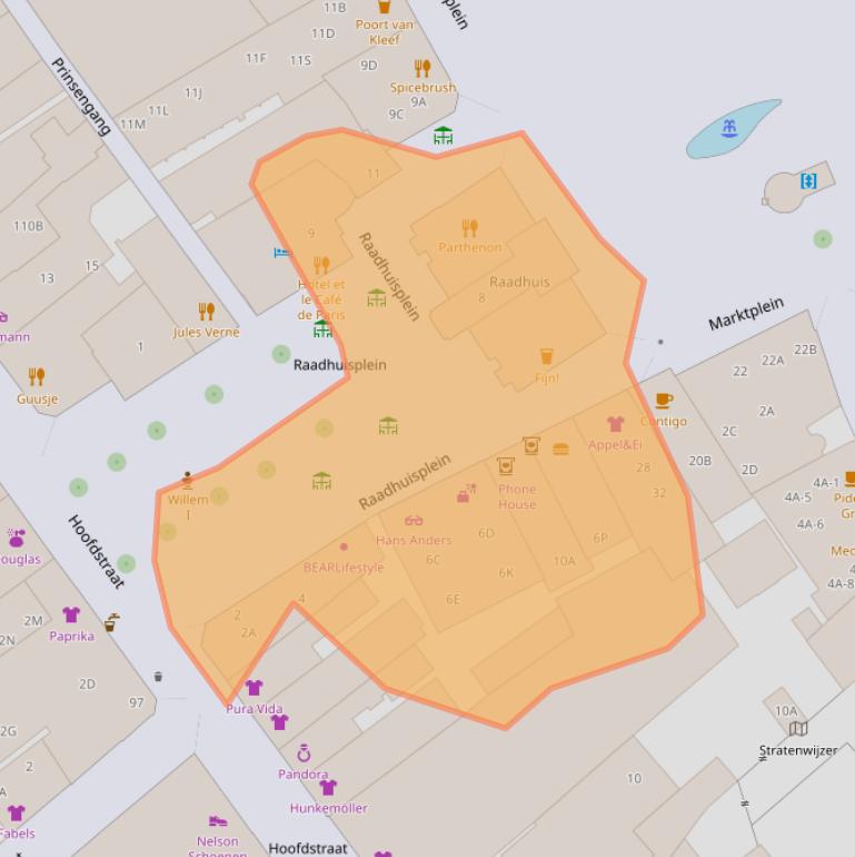 Kaart van postcodegebied 7311LK.