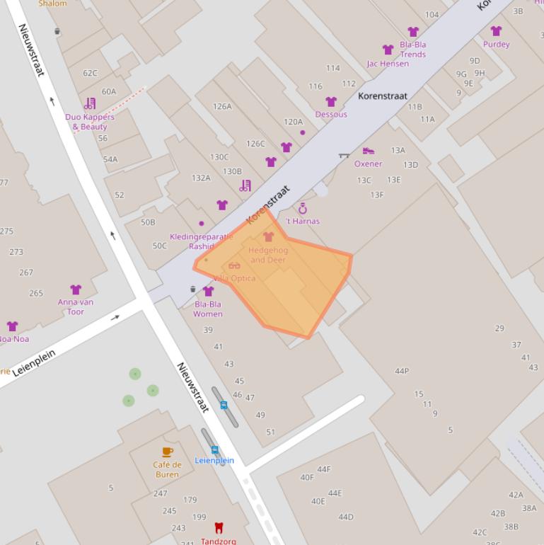 Kaart van postcodegebied 7311LM.