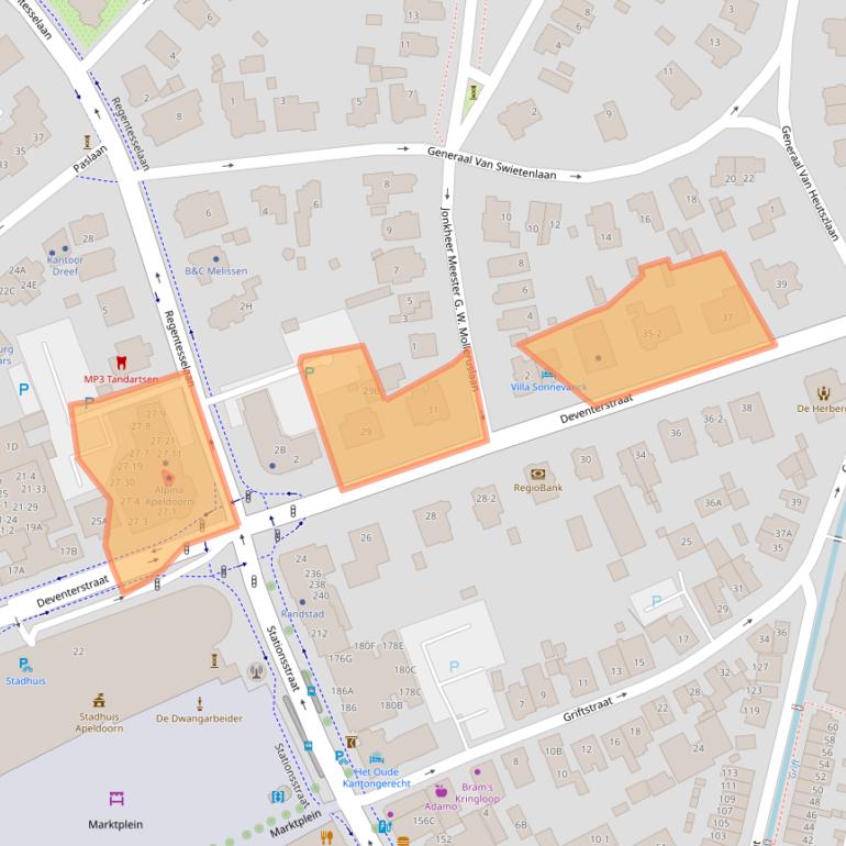 Kaart van postcodegebied 7311LT.