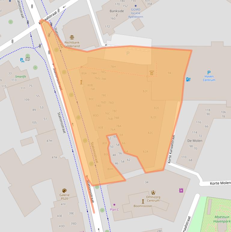 Kaart van postcodegebied 7311MH.