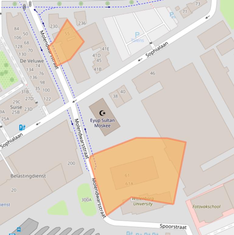 Kaart van postcodegebied 7311MX.