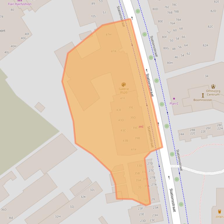 Kaart van postcodegebied 7311NN.