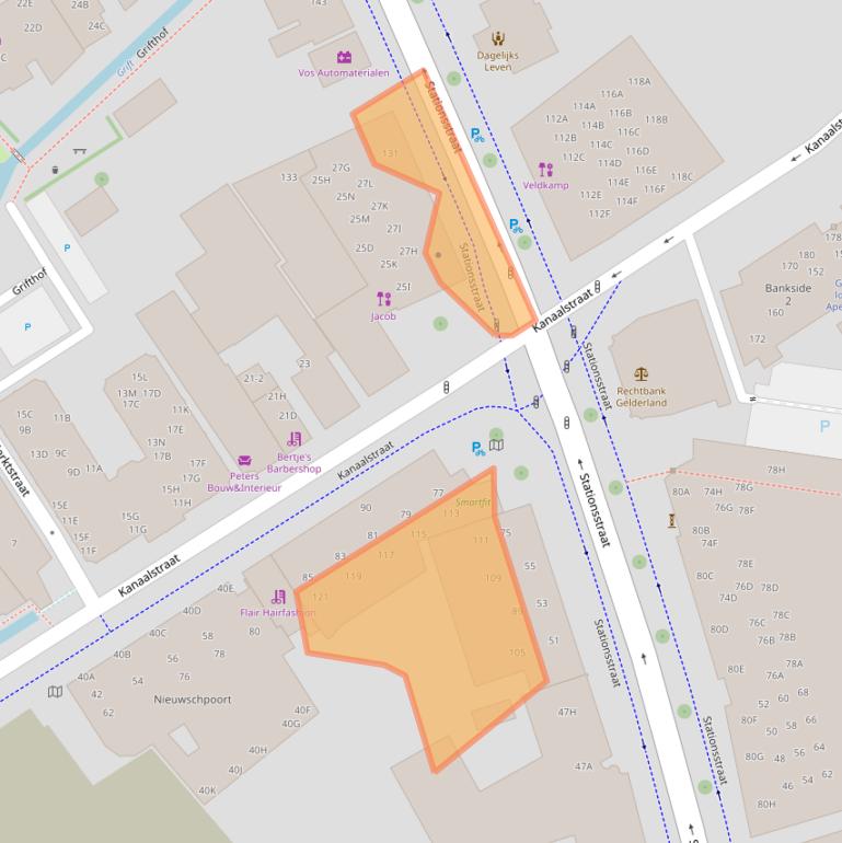 Kaart van postcodegebied 7311NR.