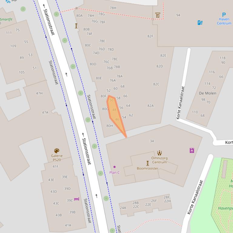 Kaart van postcodegebied 7311NV.