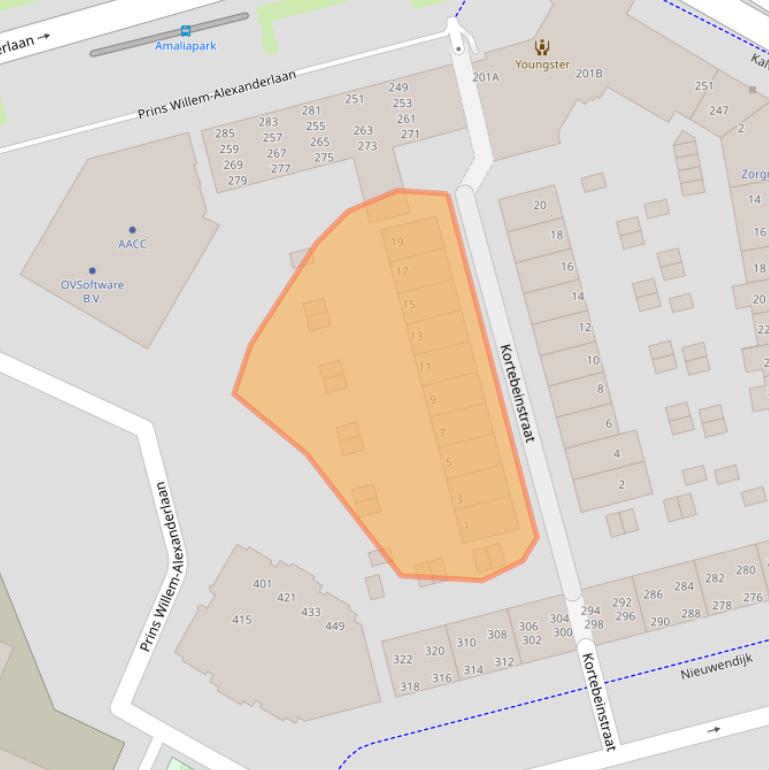 Kaart van postcodegebied 7311RA.