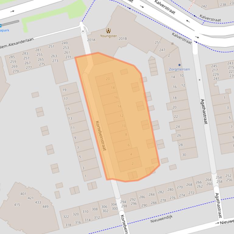 Kaart van postcodegebied 7311RB.