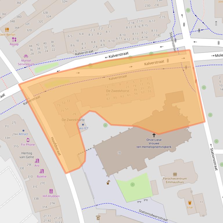 Kaart van postcodegebied 7311SB.