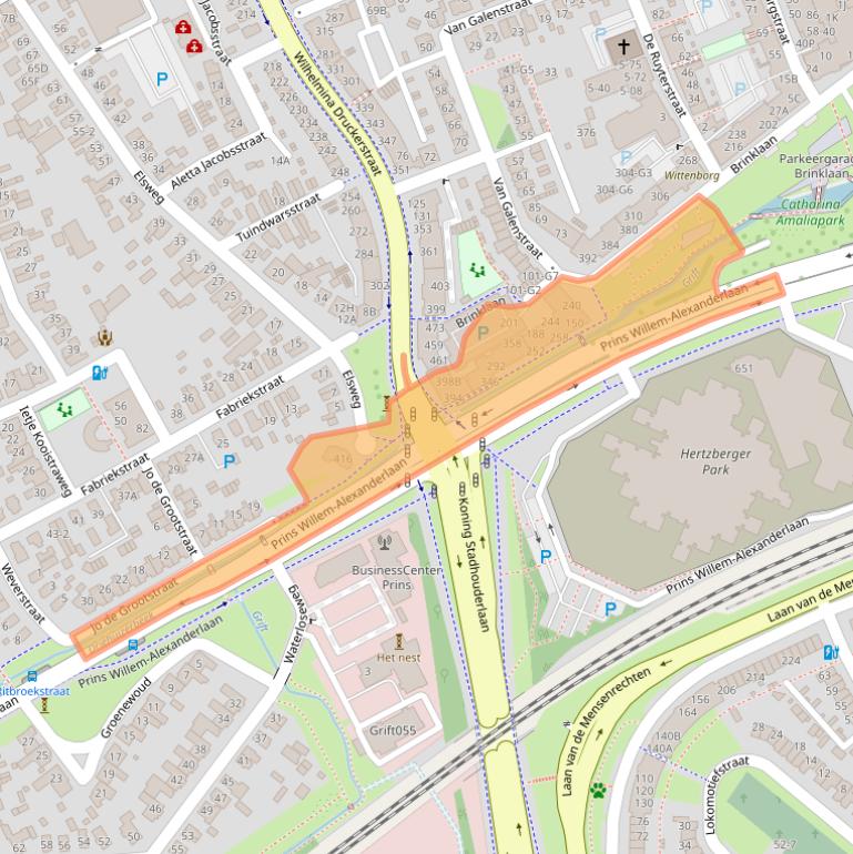 Kaart van postcodegebied 7311SZ.