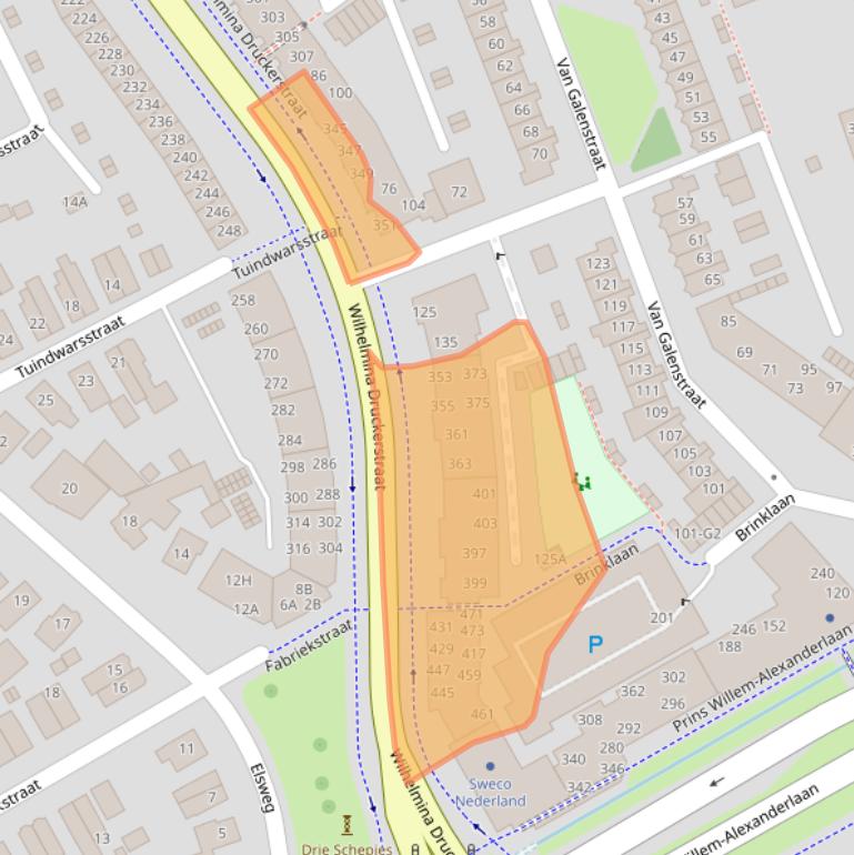 Kaart van postcodegebied 7311TD.