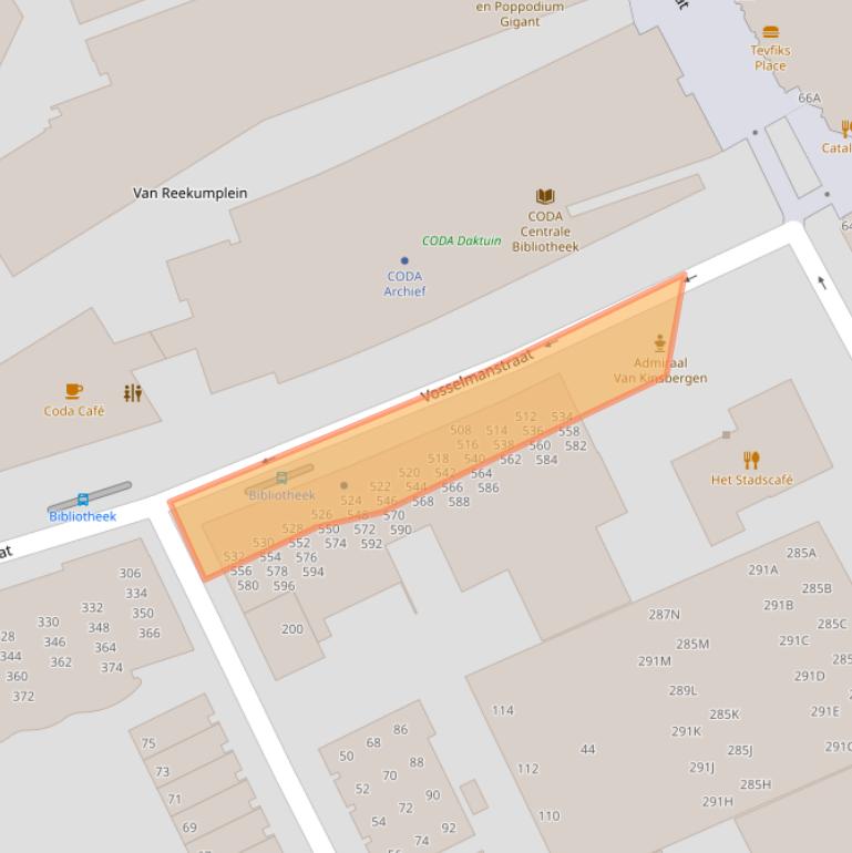 Kaart van postcodegebied 7311VX.