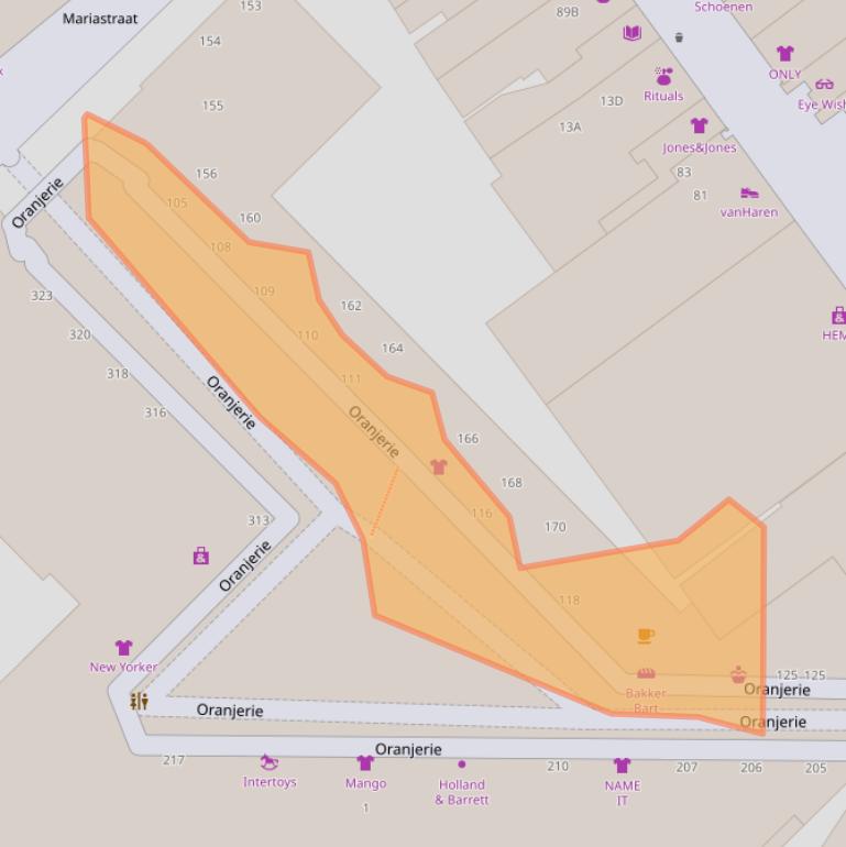 Kaart van postcodegebied 7311WD.