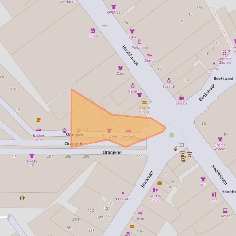 Kaart van postcodegebied 7311WE.