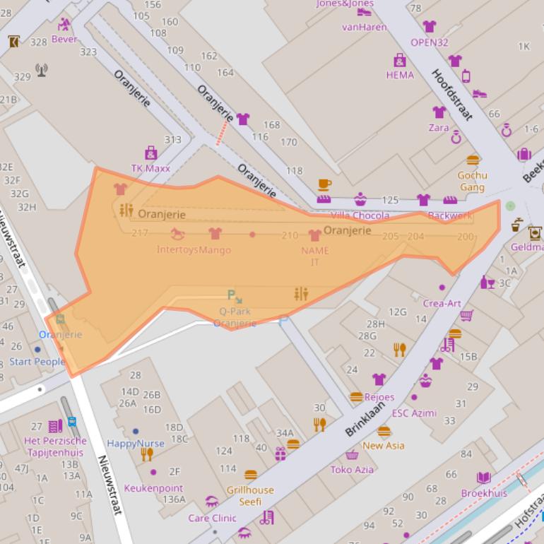 Kaart van postcodegebied 7311WJ.