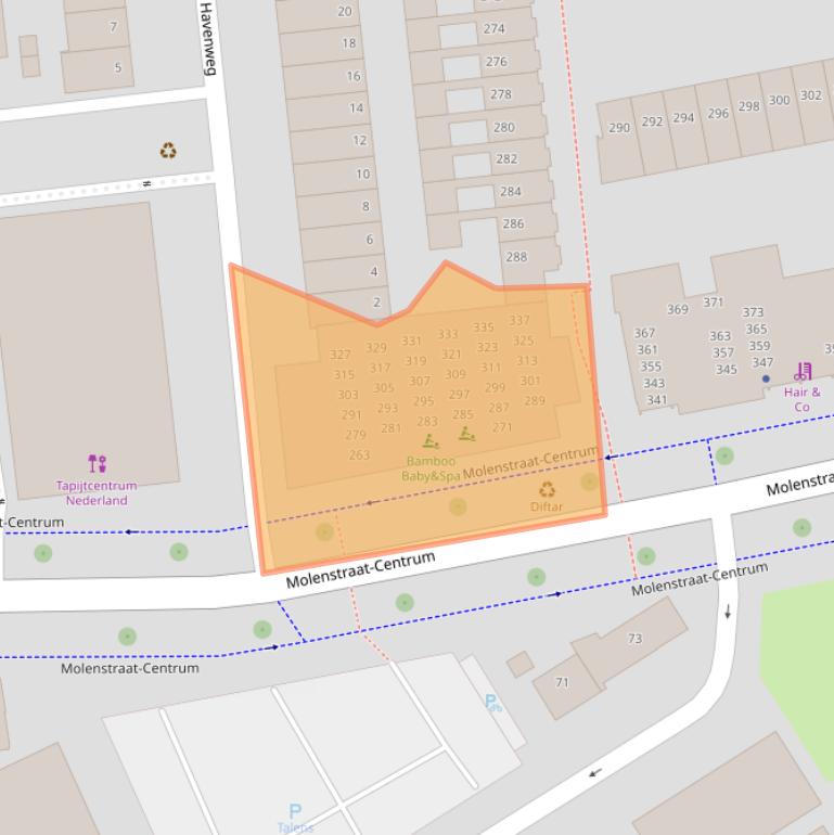 Kaart van postcodegebied 7311XH.