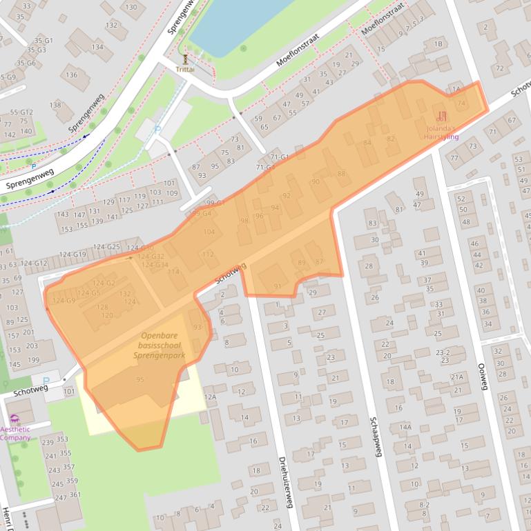 Kaart van postcodegebied 7312AD.