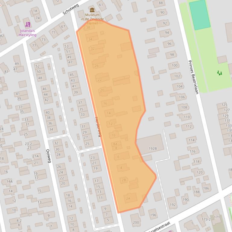 Kaart van postcodegebied 7312AJ.