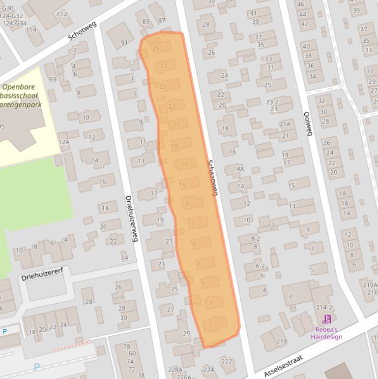 Kaart van postcodegebied 7312AN.