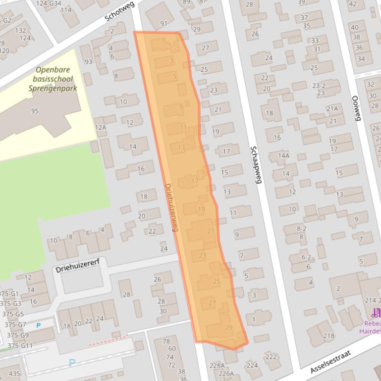 Kaart van postcodegebied 7312AR.