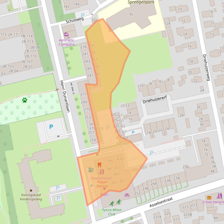 Kaart van postcodegebied 7312BD.