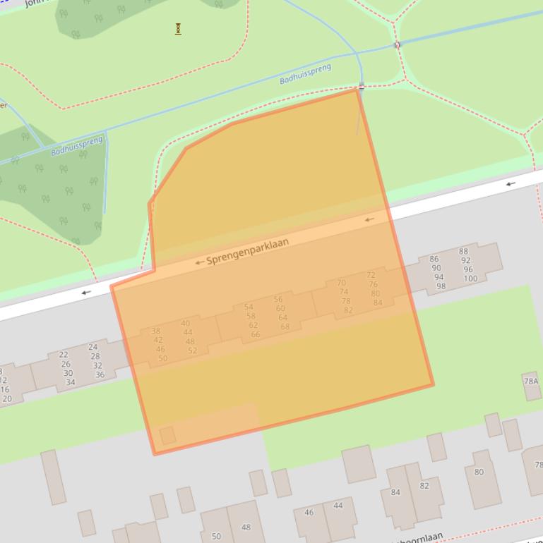 Kaart van postcodegebied 7312BJ.