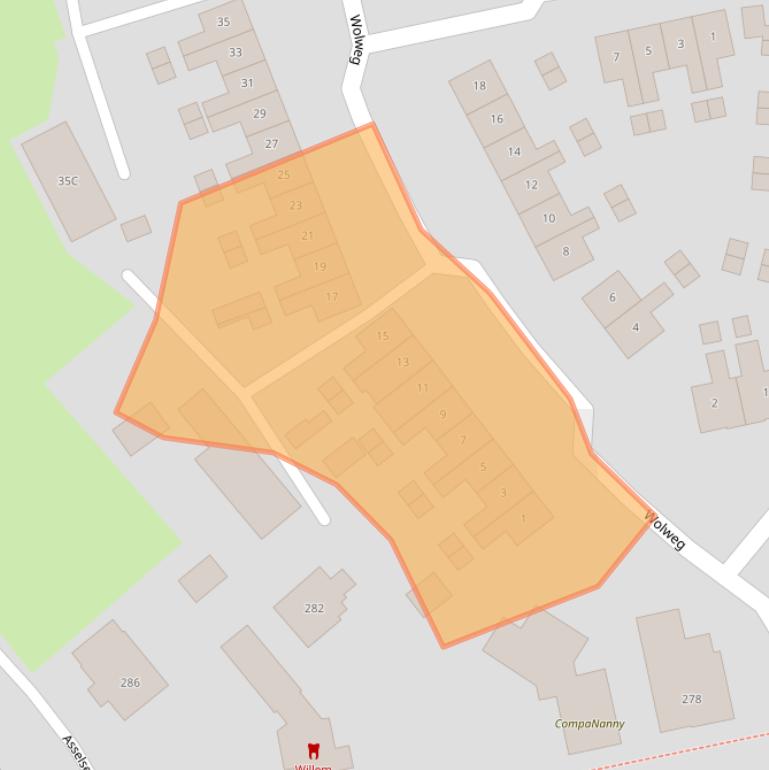 Kaart van postcodegebied 7312BV.