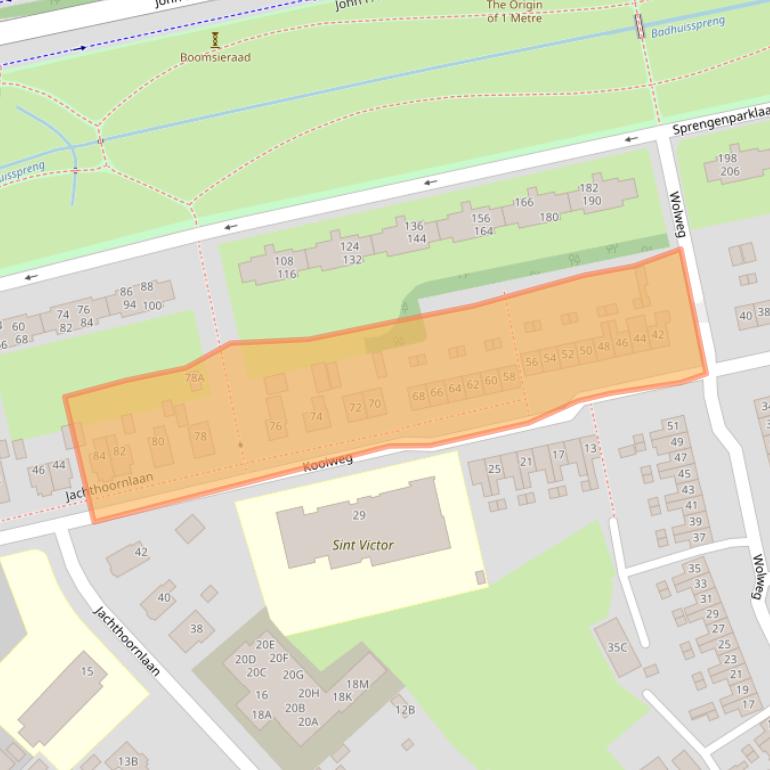 Kaart van postcodegebied 7312CC.
