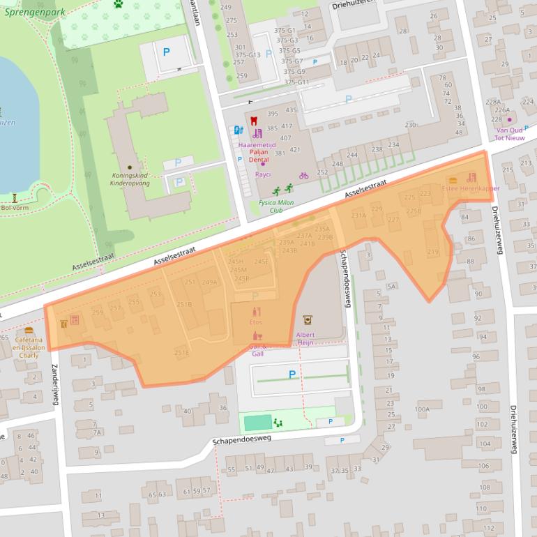 Kaart van postcodegebied 7312CT.