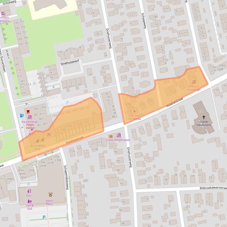 Kaart van postcodegebied 7312DB.