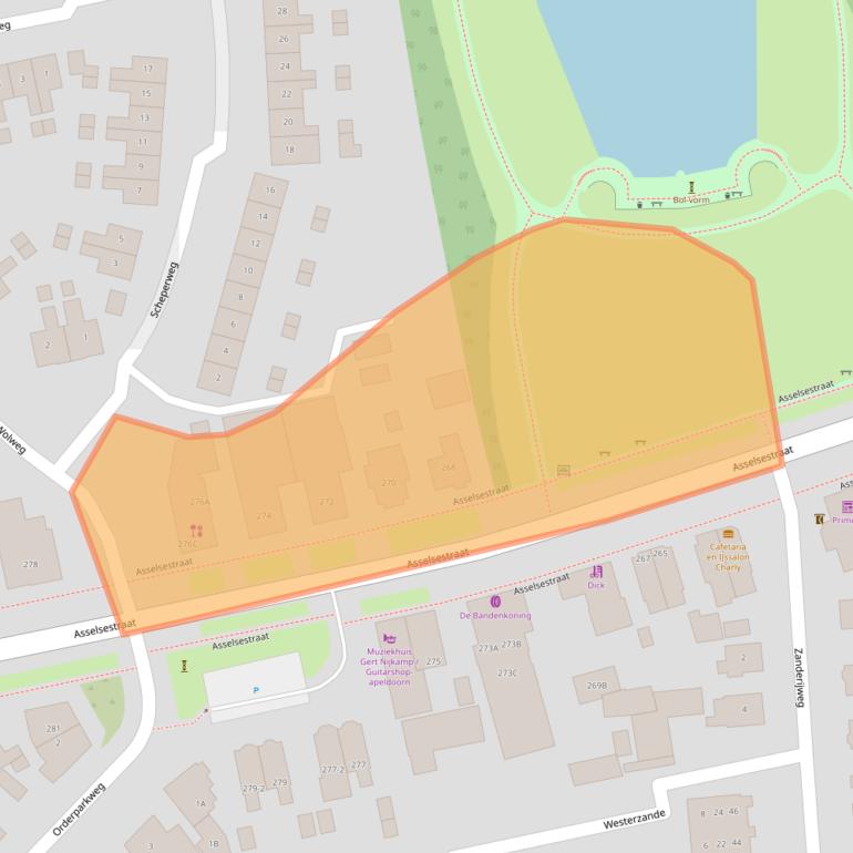 Kaart van postcodegebied 7312DC.