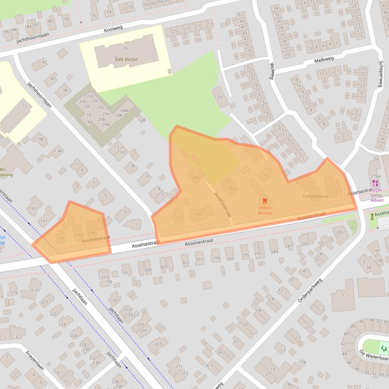 Kaart van postcodegebied 7312DD.