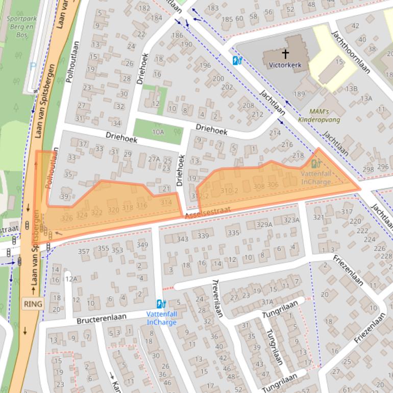 Kaart van postcodegebied 7312DE.