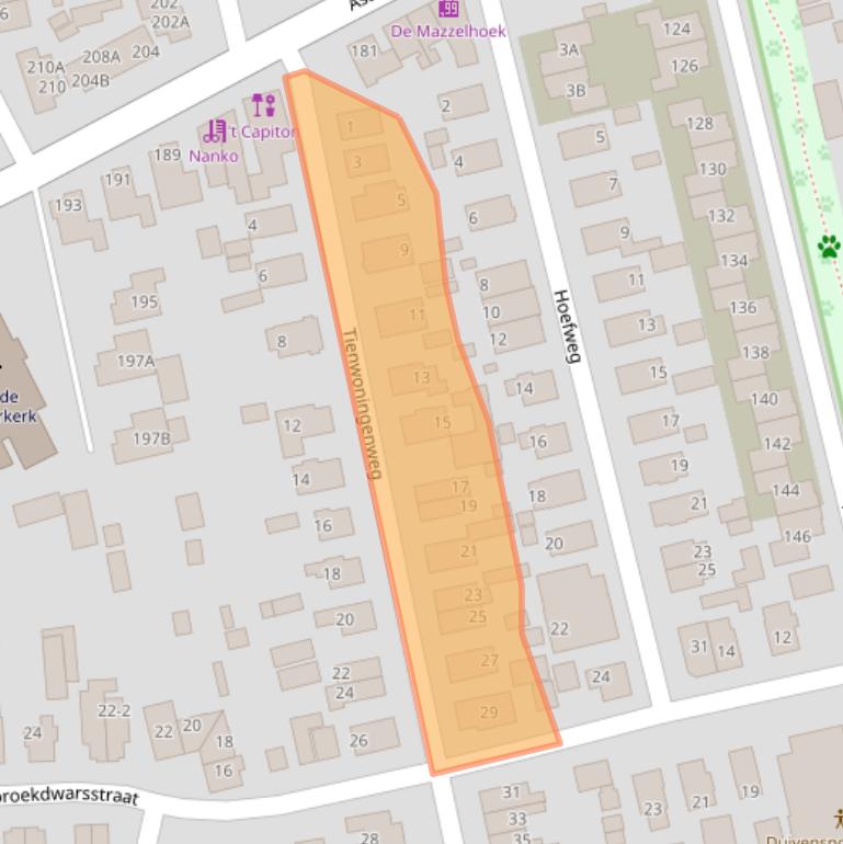 Kaart van postcodegebied 7312DK.