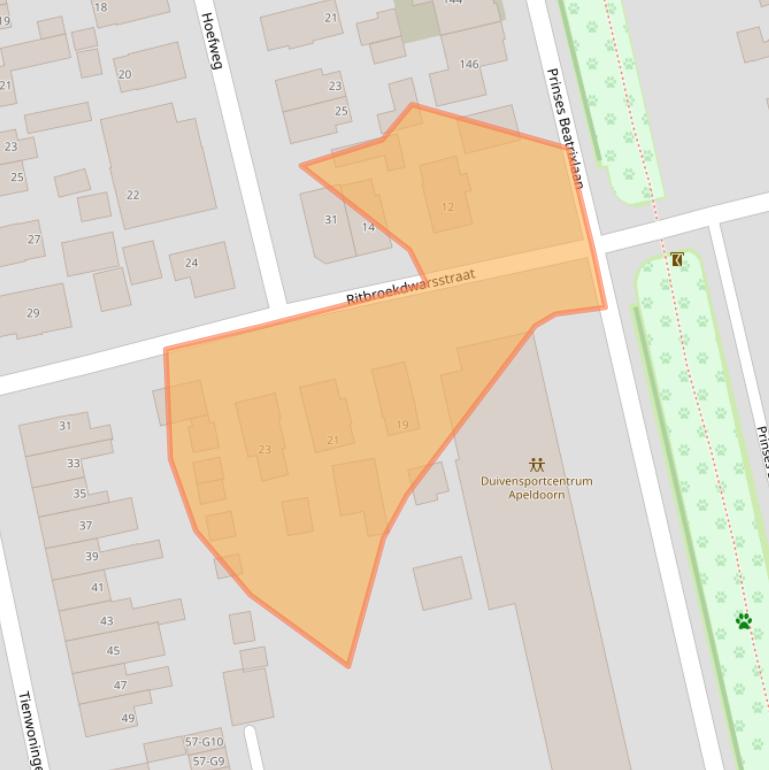 Kaart van postcodegebied 7312DP.