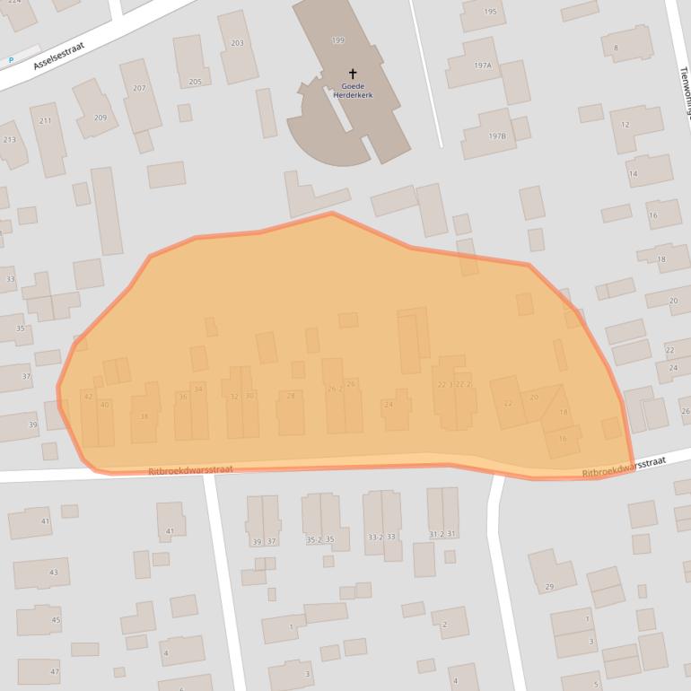 Kaart van postcodegebied 7312DS.