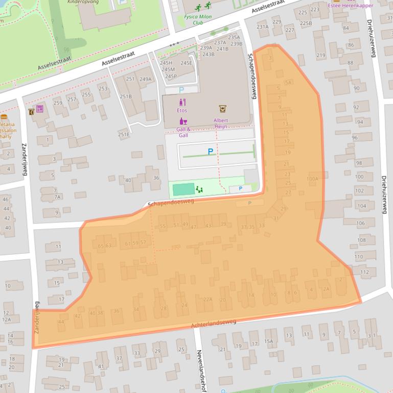 Kaart van postcodegebied 7312ED.