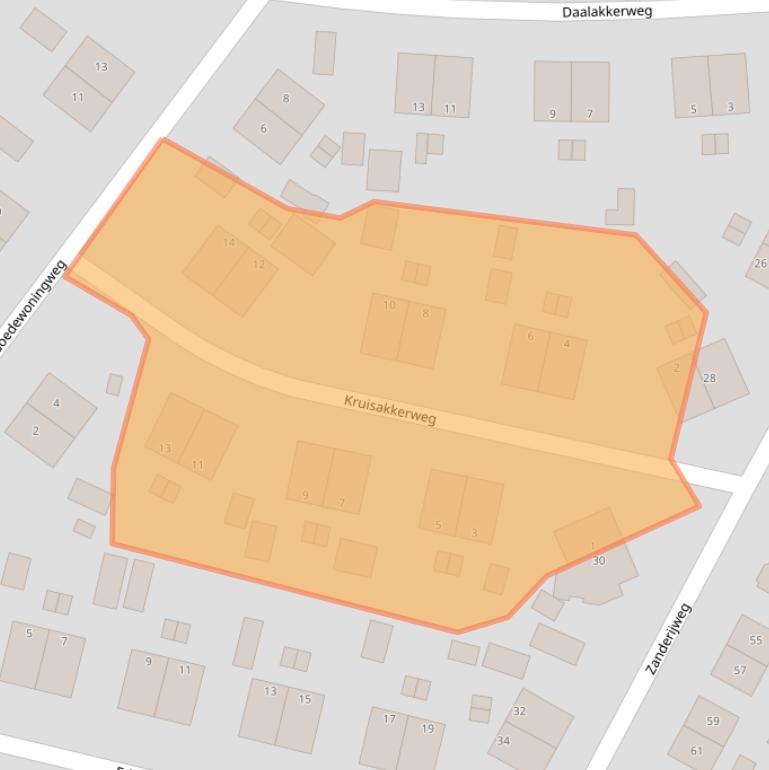 Kaart van postcodegebied 7312ET.