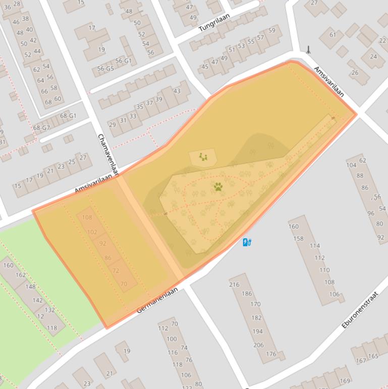 Kaart van postcodegebied 7312JB.