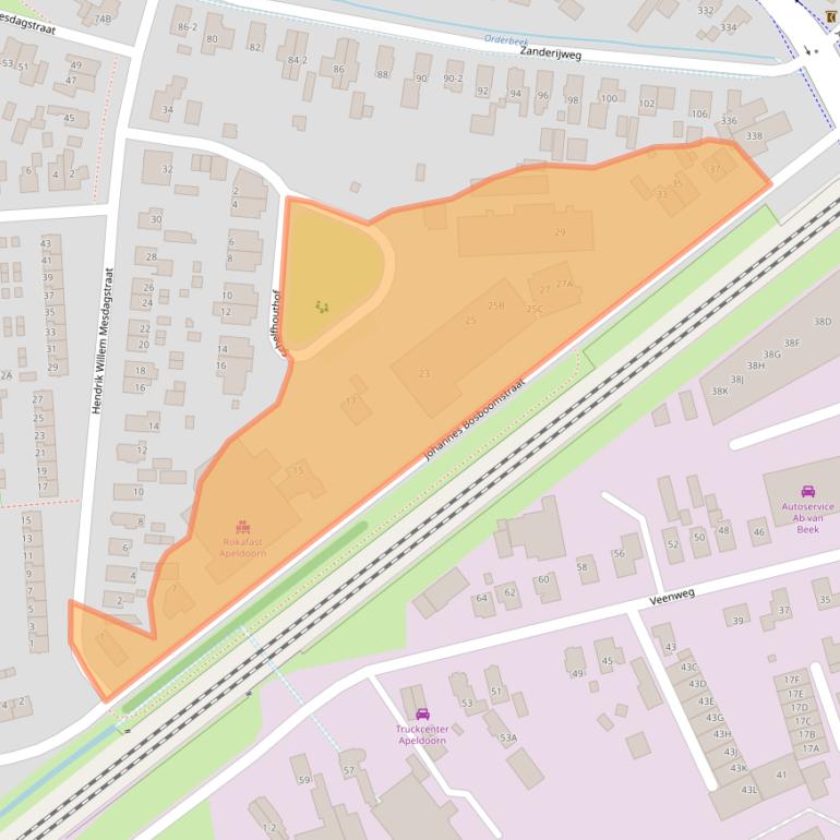 Kaart van postcodegebied 7312LM.