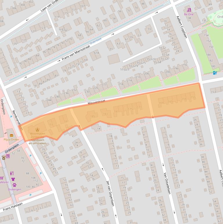 Kaart van postcodegebied 7312LZ.