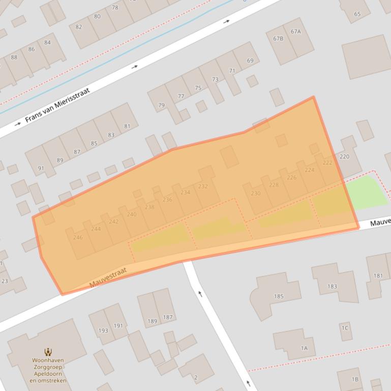 Kaart van postcodegebied 7312MG.