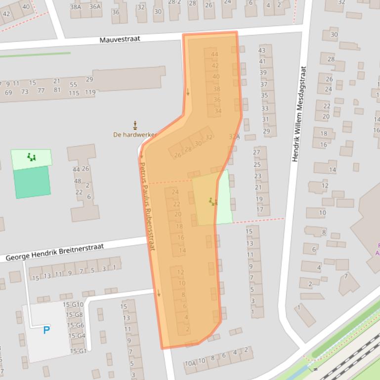 Kaart van postcodegebied 7312MK.